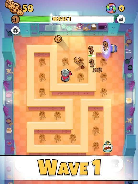 Изображение игры: Cookies TD: Idle Tower Defense