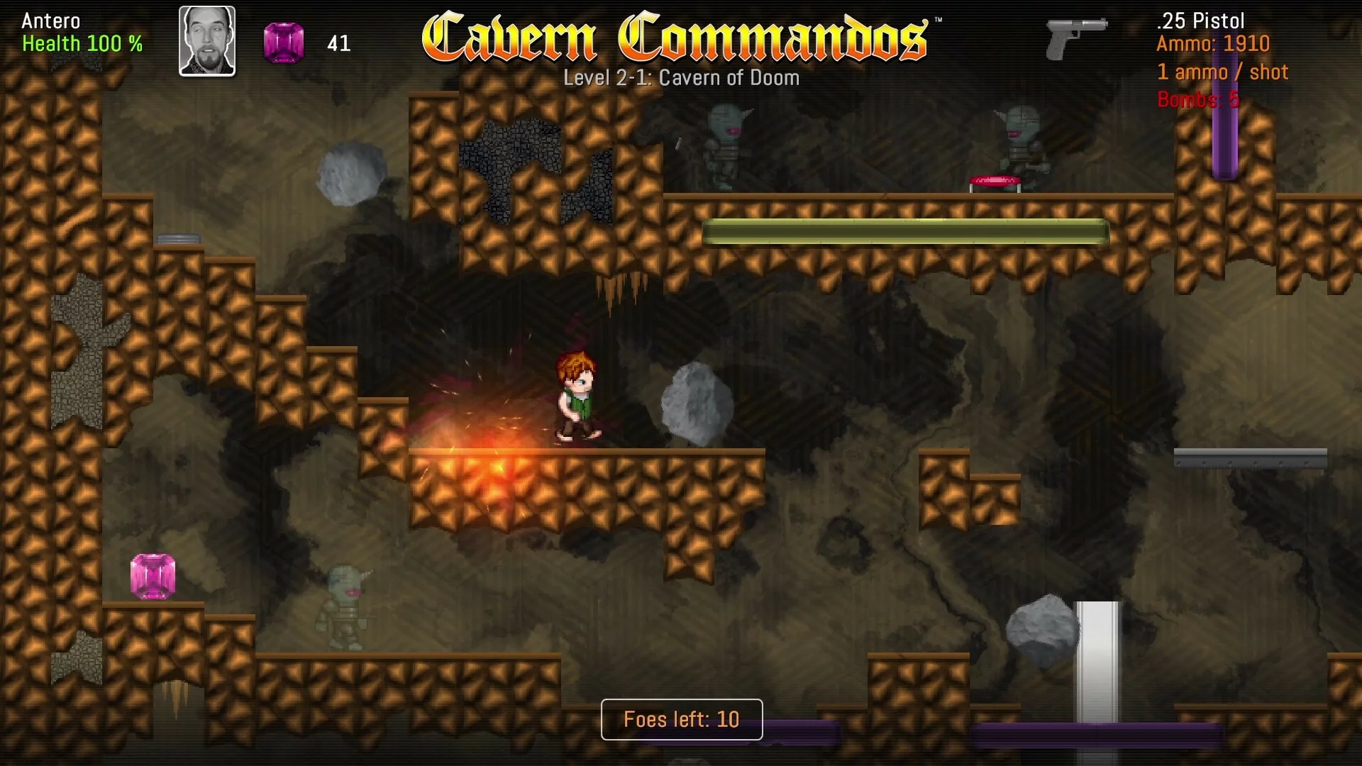 Изображение игры: Cavern Commandos