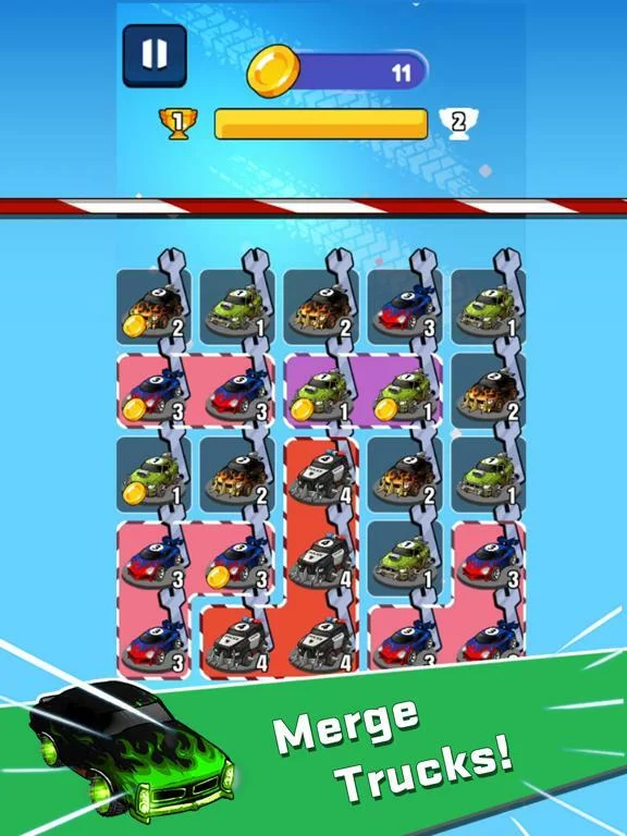 Изображение игры: Merge Car:Just Get 10