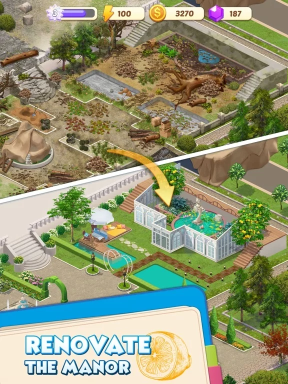 Изображение игры: Merge Manor: Sunny House