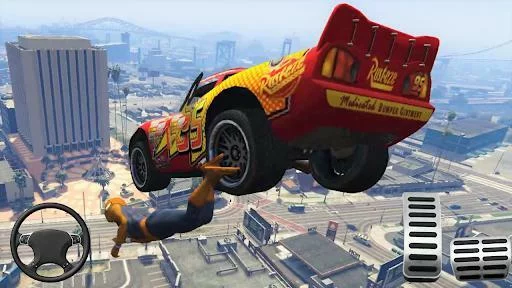 Изображение игры: Superhero Car Stunts - Racing Car Games