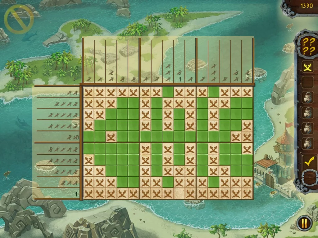 Изображение игры: Fill and Cross Pirate Riddles