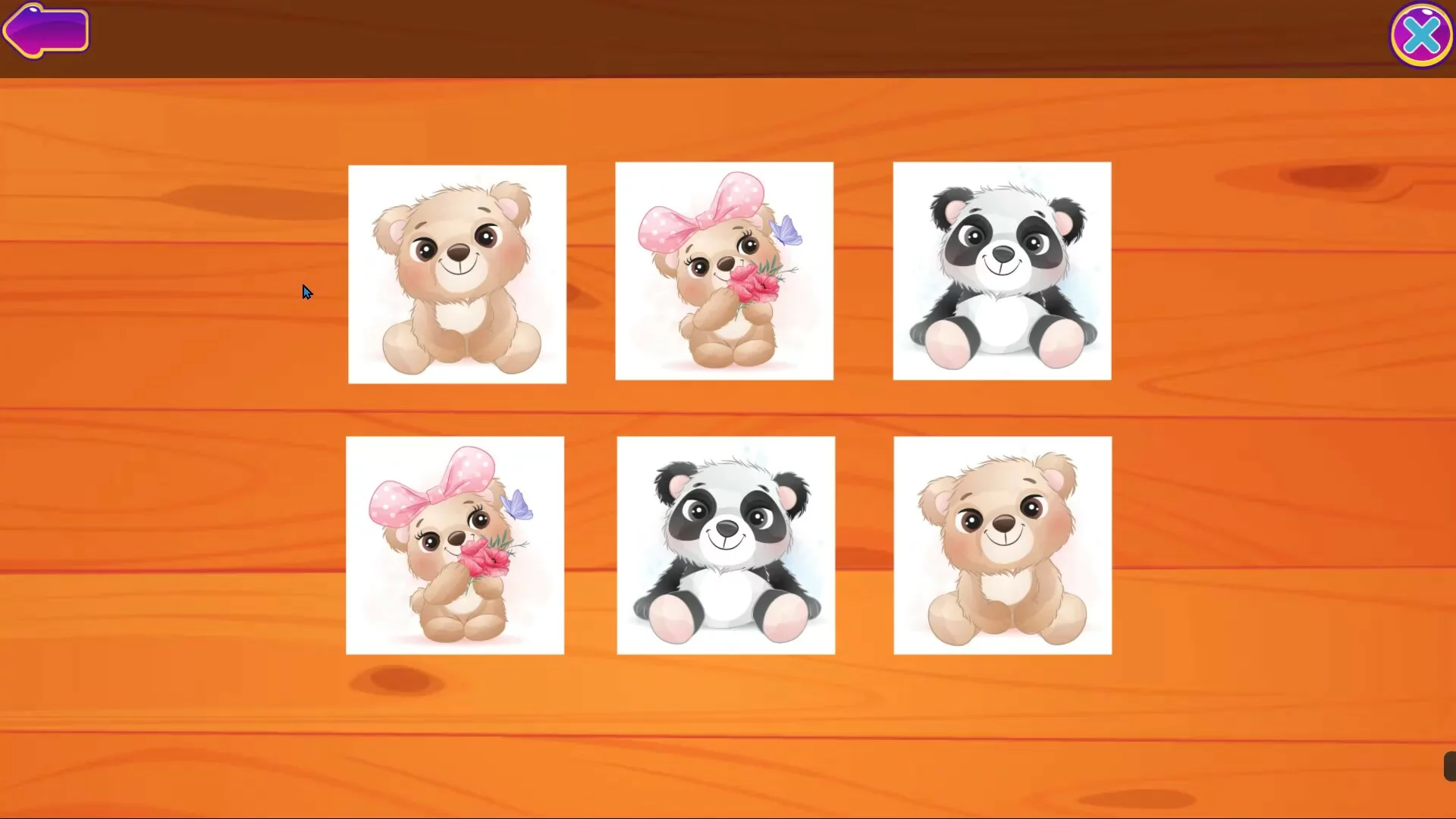 Изображение игры: Cute Animals Memory Card Game
