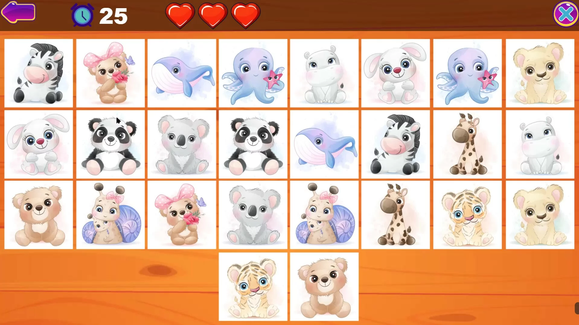 Изображение игры: Cute Animals Memory Card Game