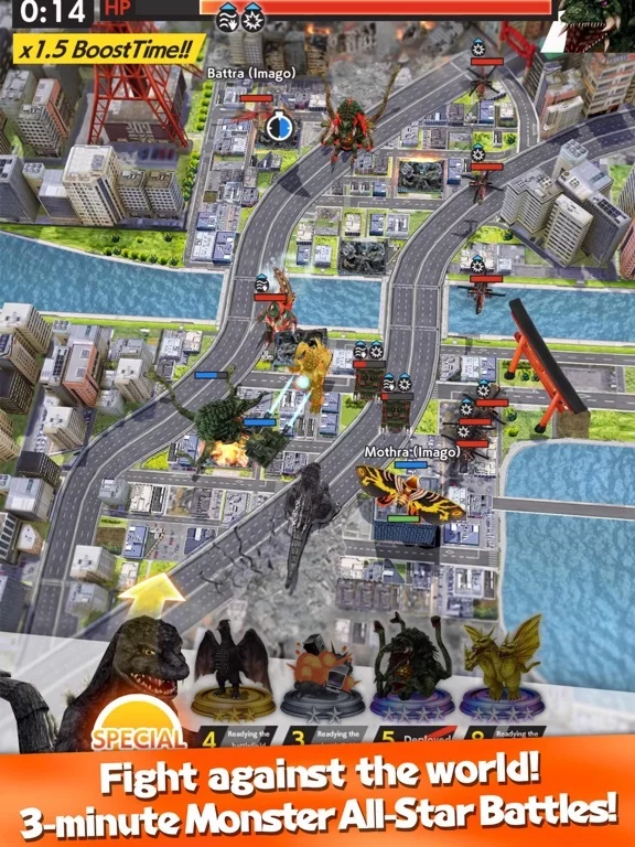 Изображение игры: GODZILLA BATTLE LINE