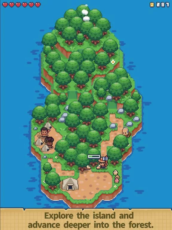Изображение игры: Tiny Island Survival