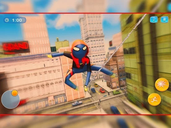 Изображение игры: Spider Stickman - Rope Hero 3D