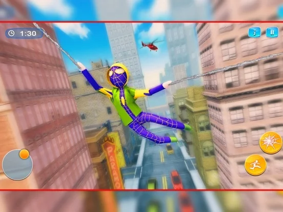 Изображение игры: Spider Stickman - Rope Hero 3D