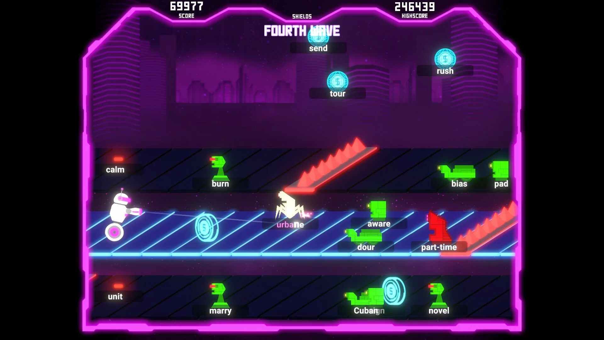 Изображение игры: Tybot Invasion: The Typing Runner