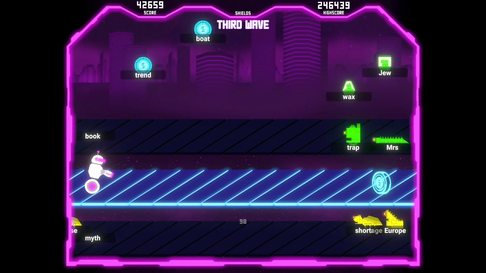 Изображение игры: Tybot Invasion: The Typing Runner