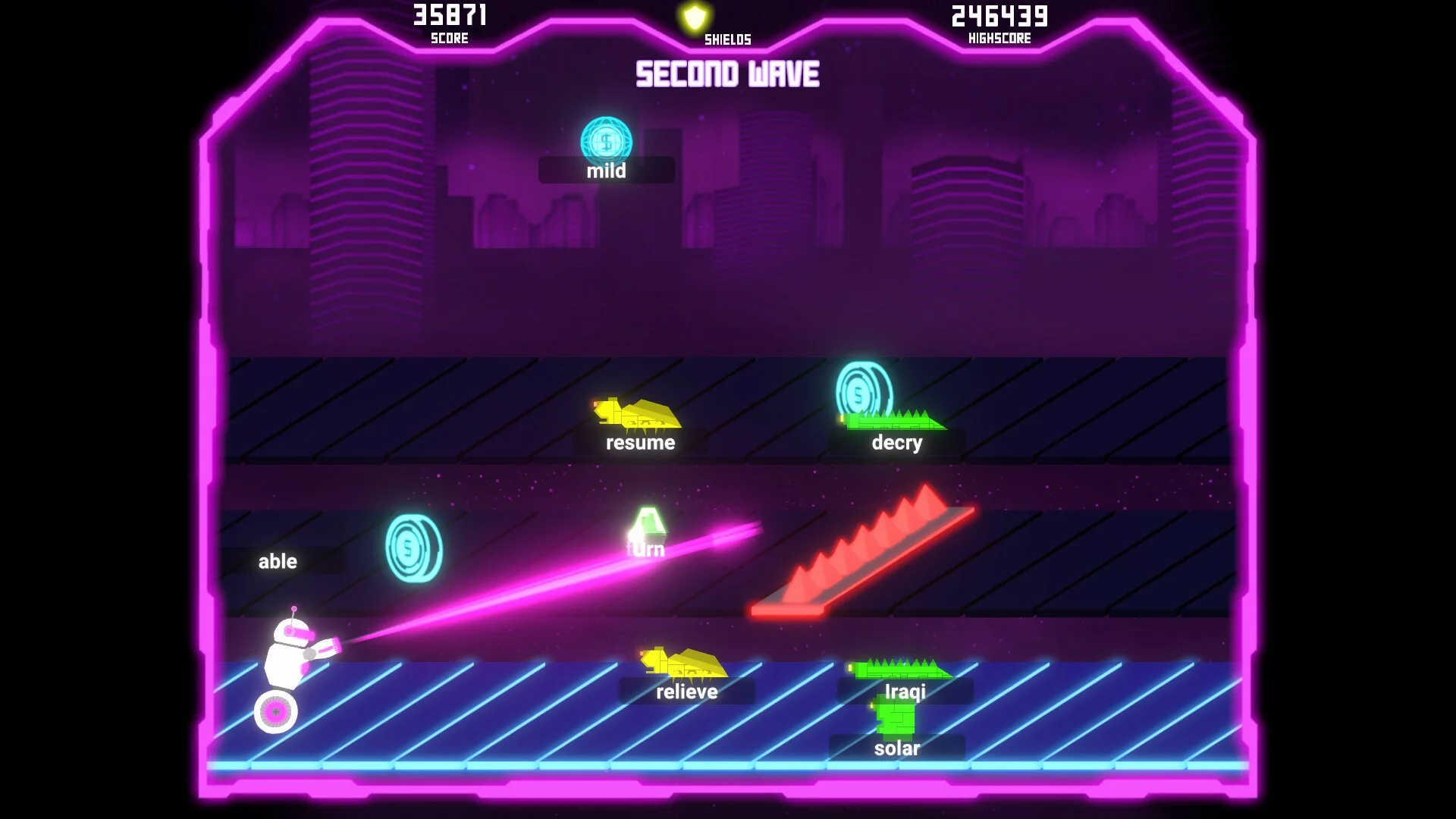 Изображение игры: Tybot Invasion: The Typing Runner