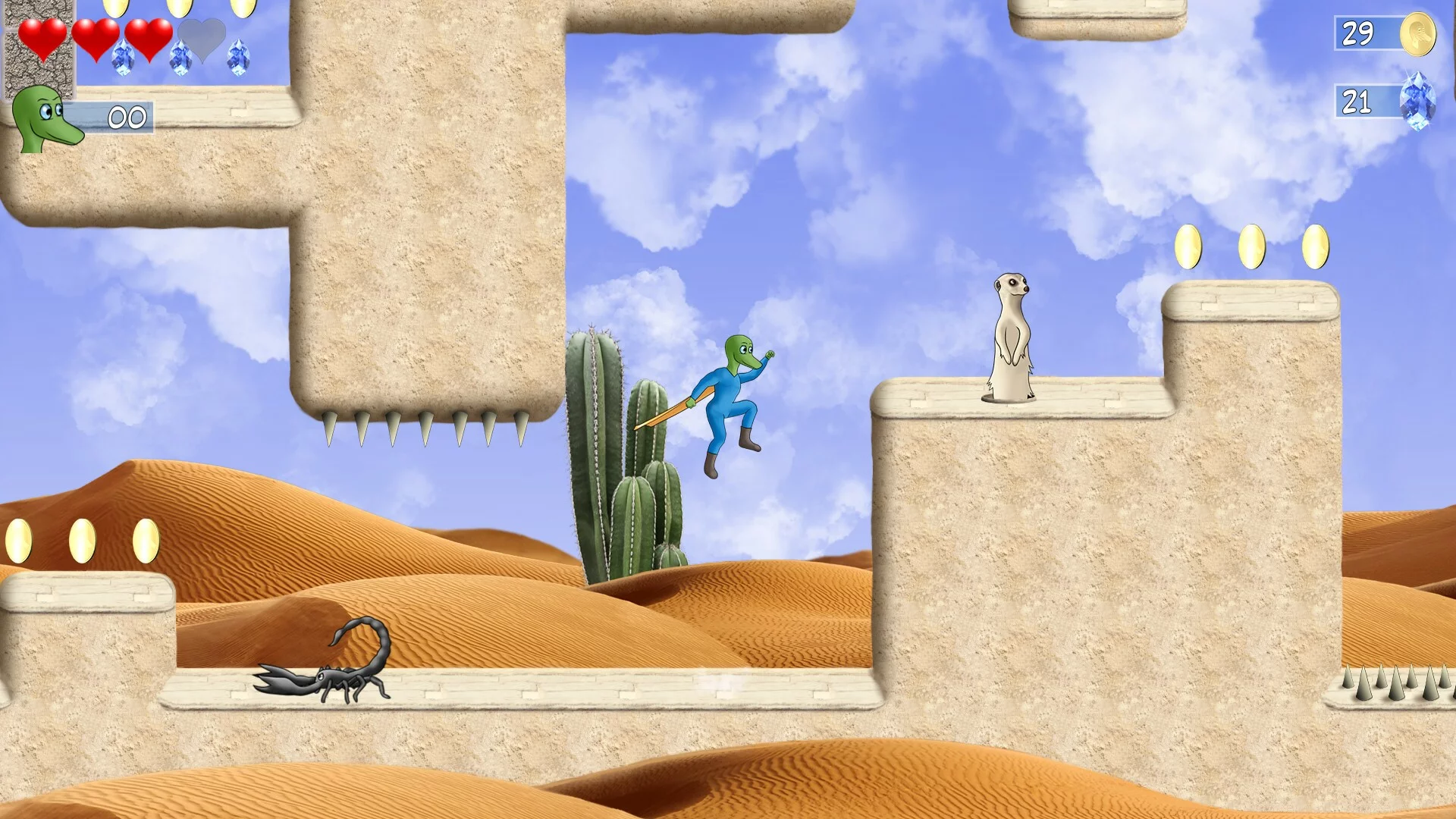 Изображение игры: Snake Man's Adventure