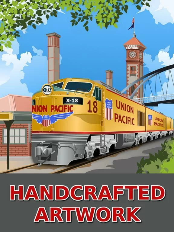 Изображение игры: Train Jigsaw Puzzles for Kids