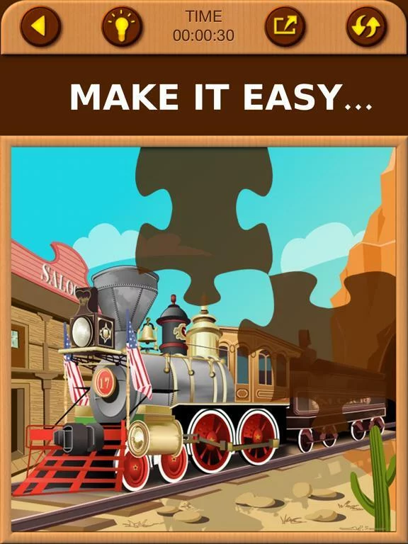 Изображение игры: Train Jigsaw Puzzles for Kids