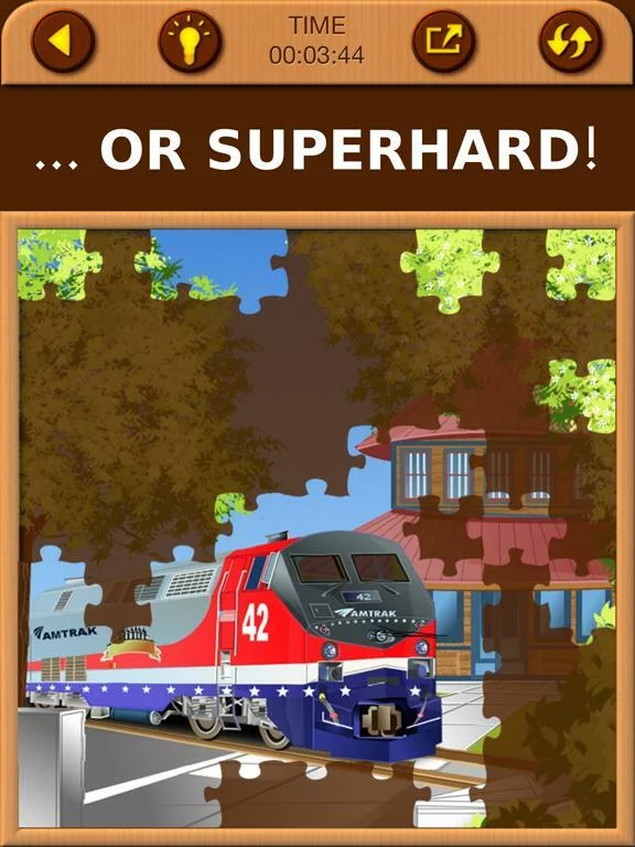 Изображение игры: Train Jigsaw Puzzles for Kids