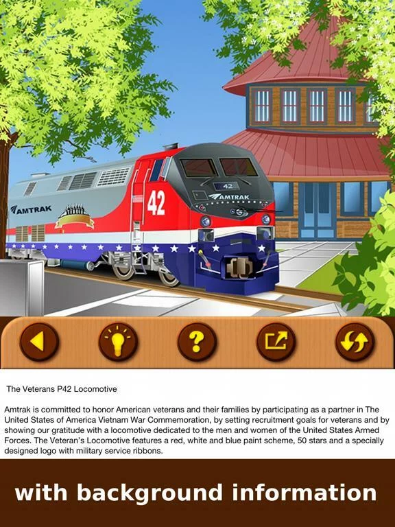 Изображение игры: Train Jigsaw Puzzles for Kids