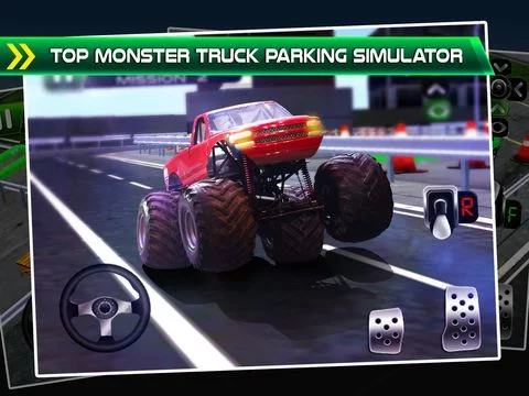 Изображение игры: Monster Truck Parking Simulator - 3D Car Bus Driving & Racing Games