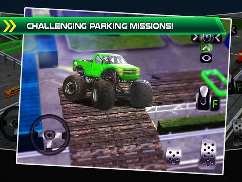Изображение игры: Monster Truck Parking Simulator - 3D Car Bus Driving & Racing Games