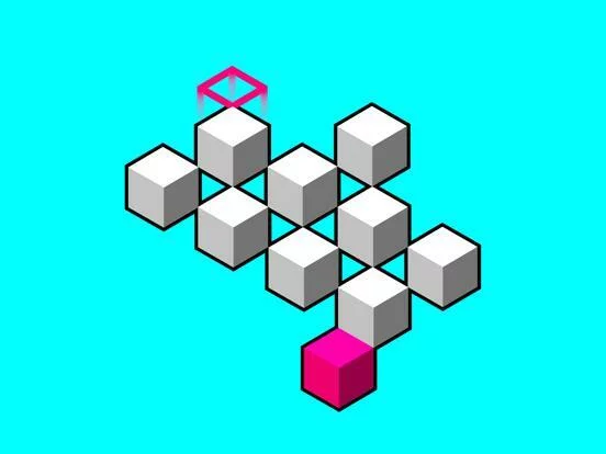 Изображение игры: qubo—a perspective puzzle game