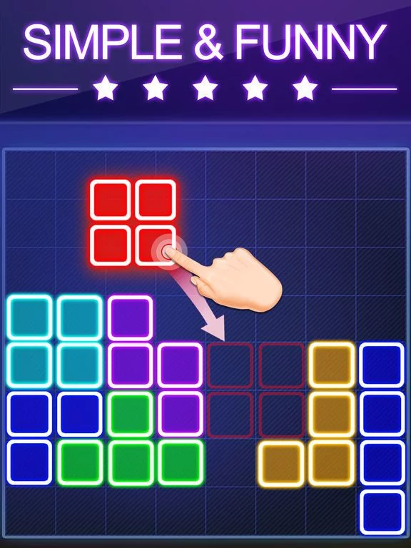 Изображение игры: Block Puzzle -Glow Puzzle Game