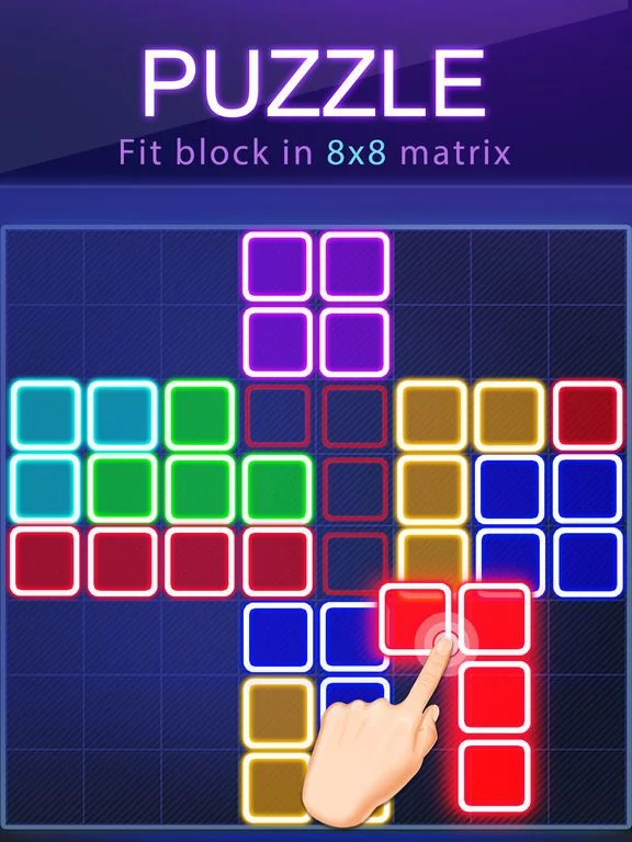 Изображение игры: Block Puzzle -Glow Puzzle Game