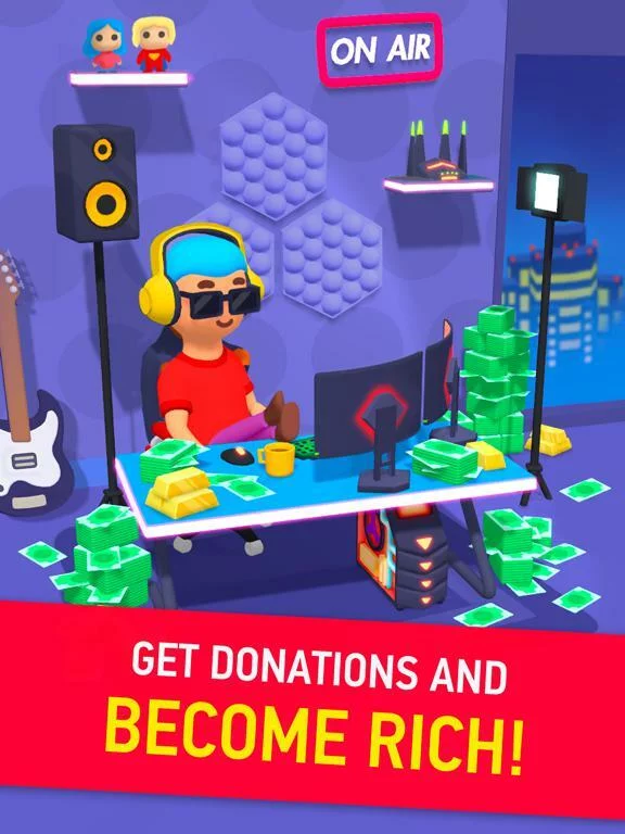 Изображение игры: Idle Streamer — Tuber Tycoon