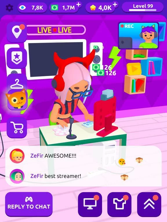 Изображение игры: Idle Streamer — Tuber Tycoon