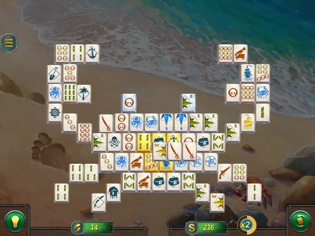 Изображение игры: Mahjong Gold 2. Pirates Island