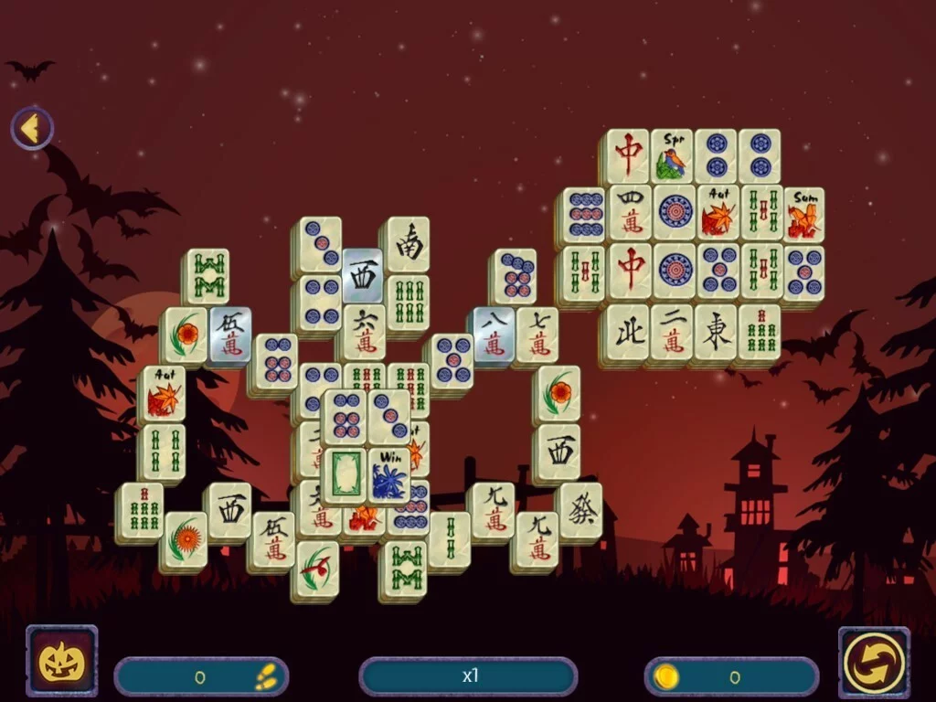 Изображение игры: Halloween Night Mahjong 2