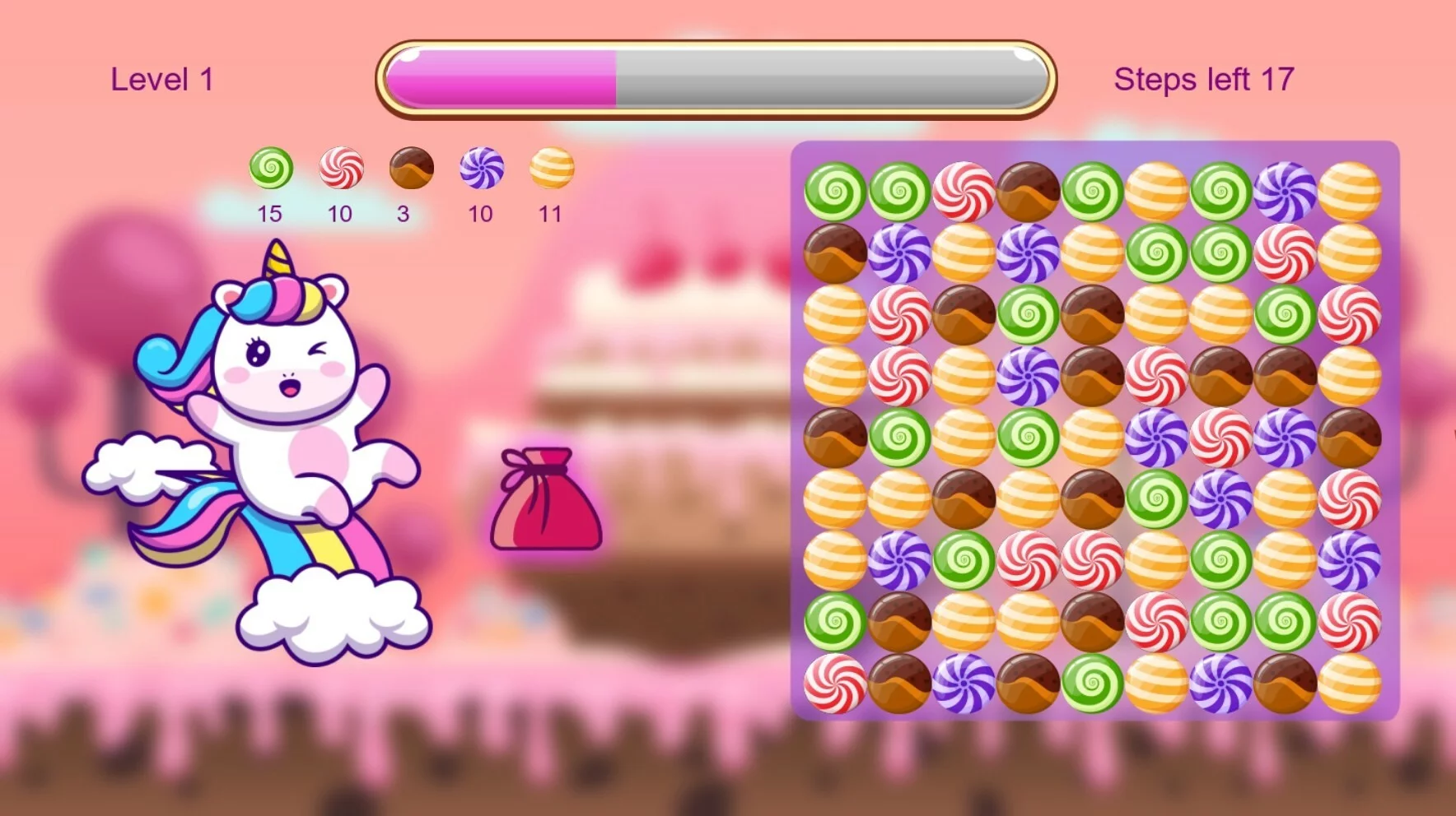 Изображение игры: Unicorn and Sweets