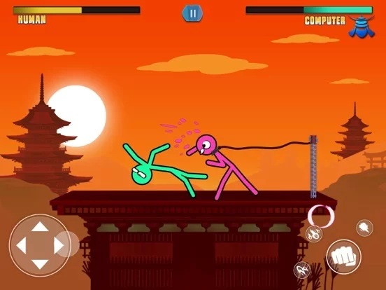 Изображение игры: Slap Stick Fight: Stickman War