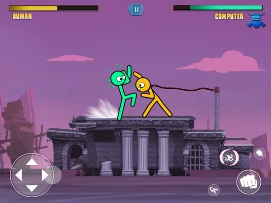Изображение игры: Slap Stick Fight: Stickman War
