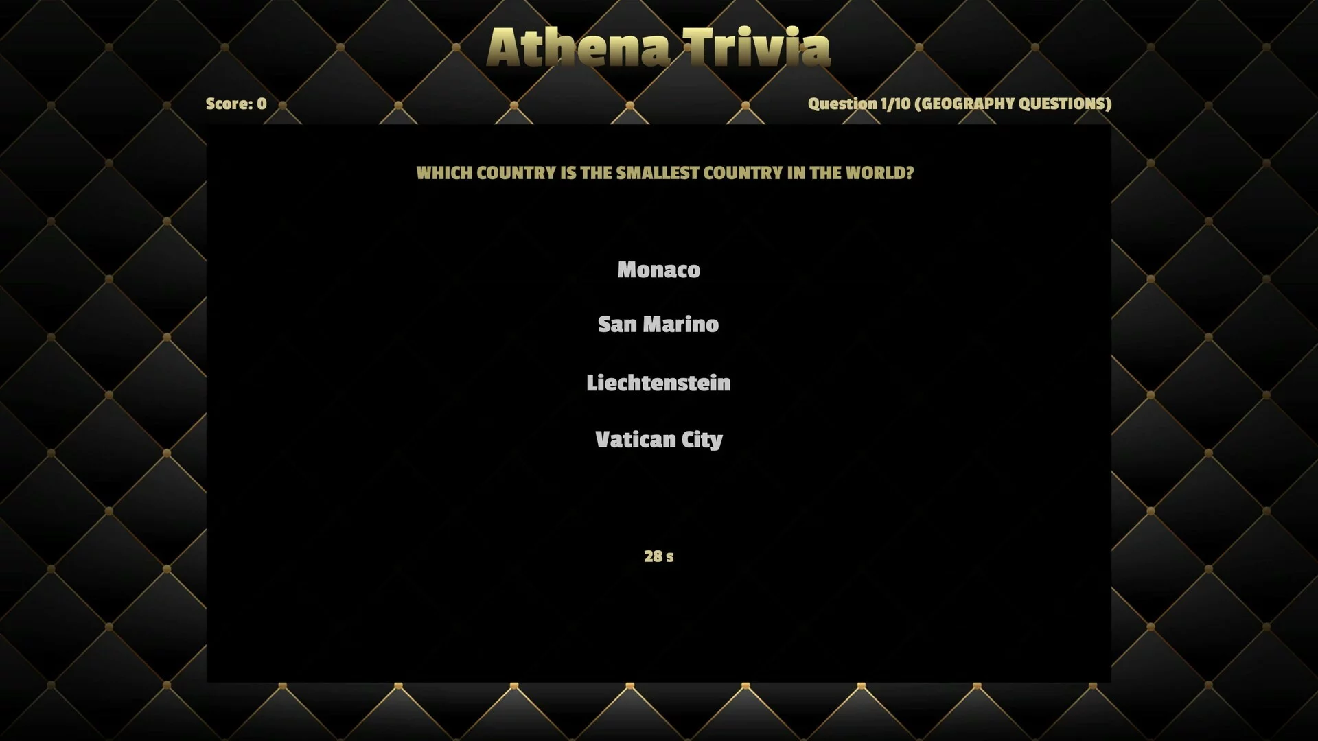 Изображение игры: Athena Trivia