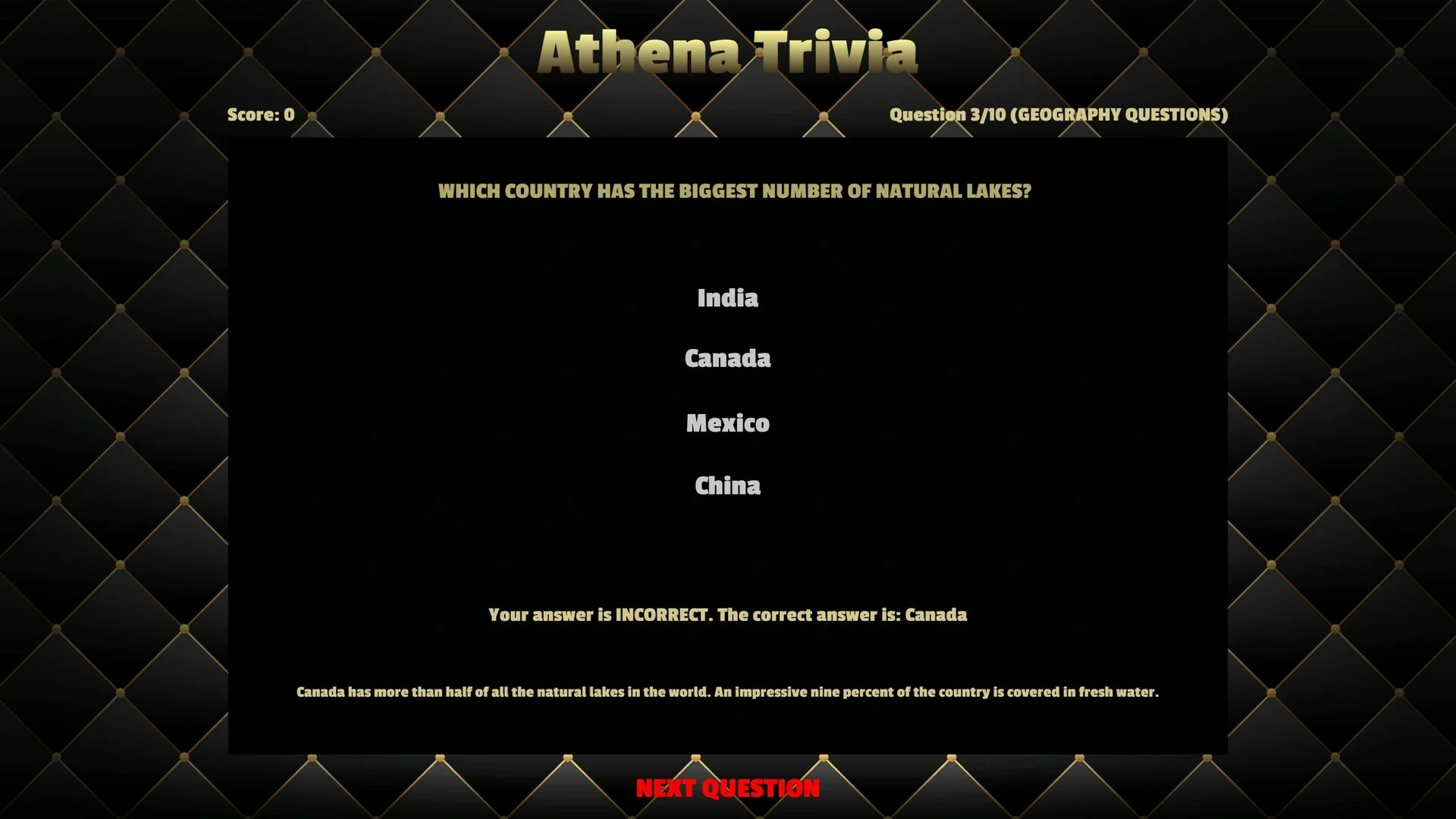 Изображение игры: Athena Trivia