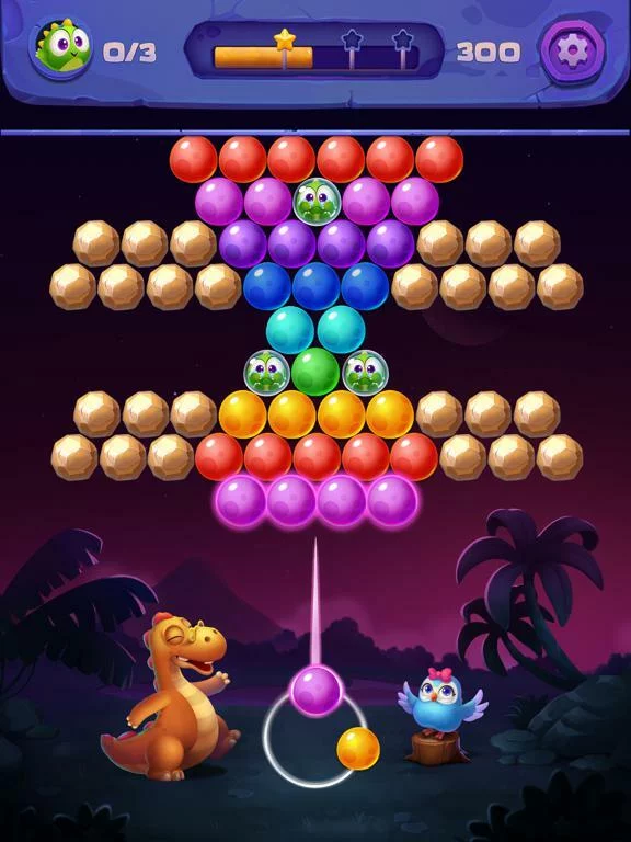 Изображение игры: Dinosaurs Bubble Shooter