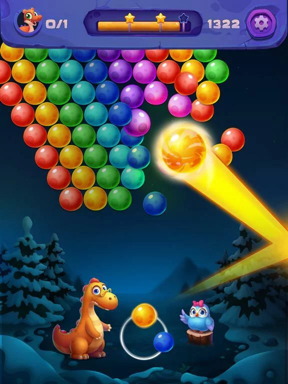 Изображение игры: Dinosaurs Bubble Shooter