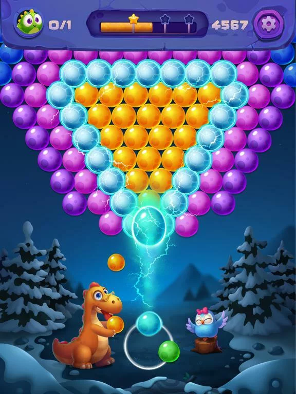 Изображение игры: Dinosaurs Bubble Shooter