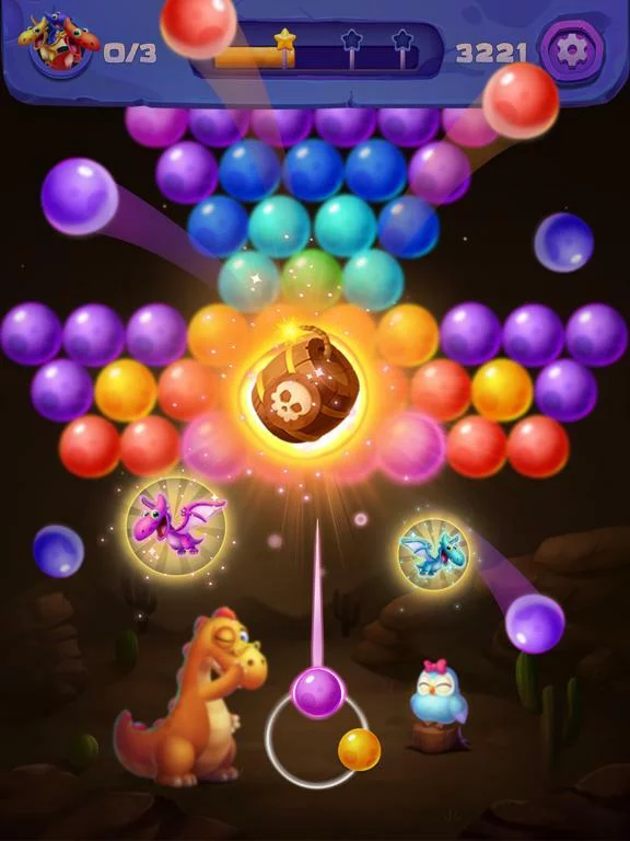 Изображение игры: Dinosaurs Bubble Shooter