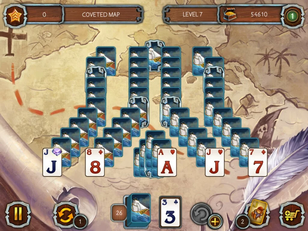 Изображение игры: Solitaire Legend of the Pirates 3