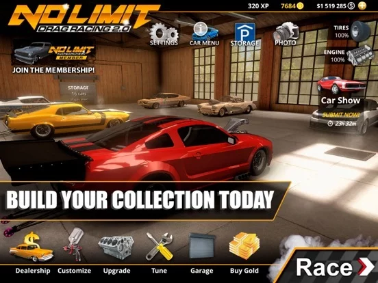 Изображение игры: No Limit Drag Racing 2