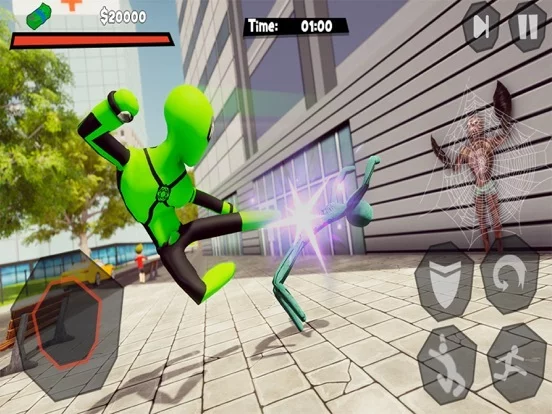 Изображение игры: Stickman Spider -Rope Hero Sim