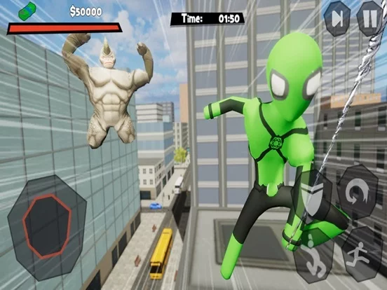 Изображение игры: Stickman Spider -Rope Hero Sim