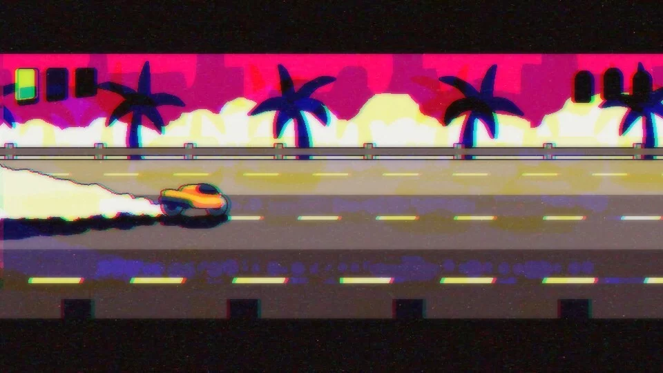 Изображение игры: Retrowave Road