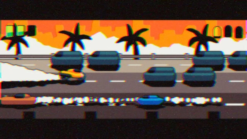 Изображение игры: Retrowave Road