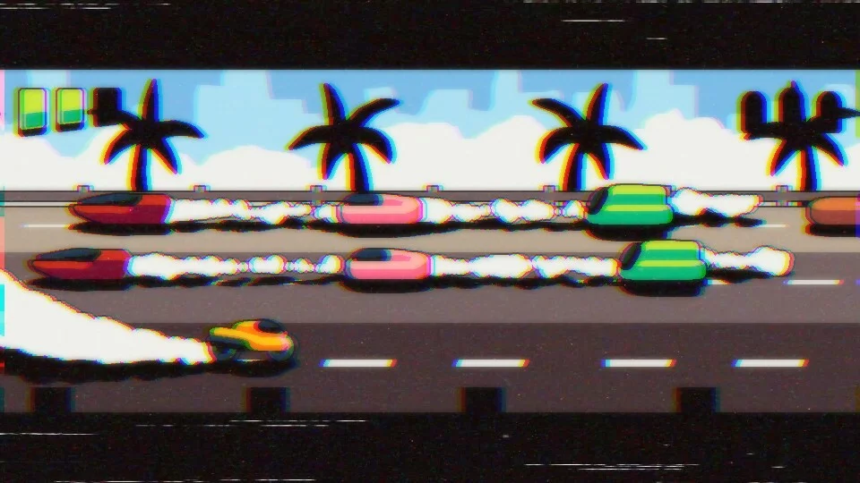 Изображение игры: Retrowave Road