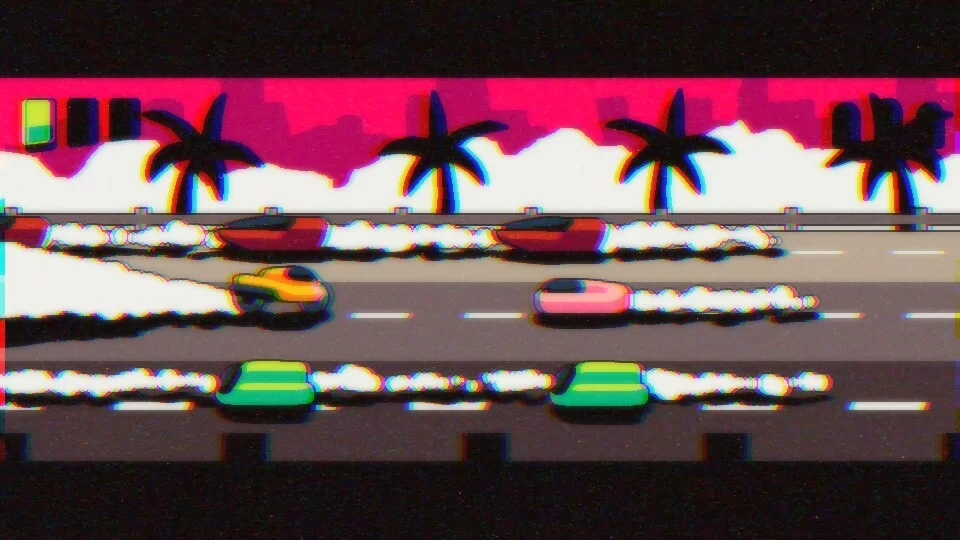 Изображение игры: Retrowave Road