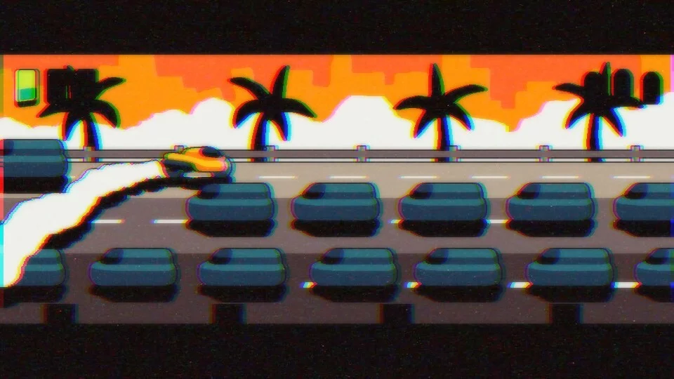 Изображение игры: Retrowave Road