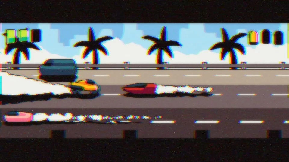 Изображение игры: Retrowave Road