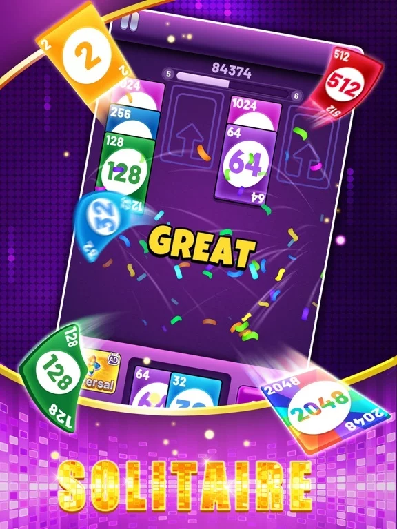 Изображение игры: 2048 Merge Solitaires