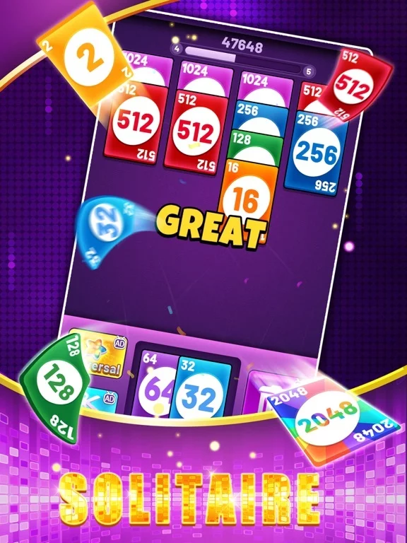 Изображение игры: 2048 Merge Solitaires